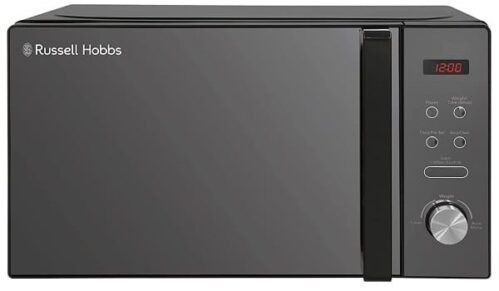 Russell Hobbs RHM2076B 20 Litre 800 W Black Digital Solo Microwave with 5 Power Levels, Automatic Defrost, 8 Auto Cook Menus, Clock & Timer, Easy Clean